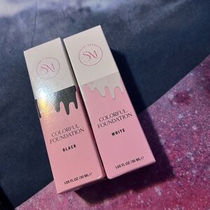 Sunset Makeup Colorful Foundation Set - Black & White